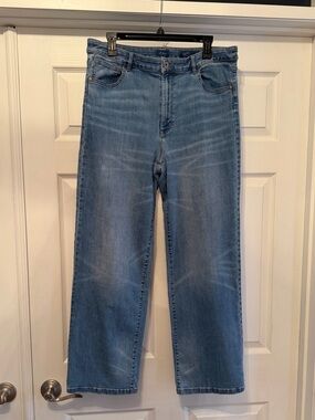 J Jill Block island wash high rise full leg straight jeans Size 14